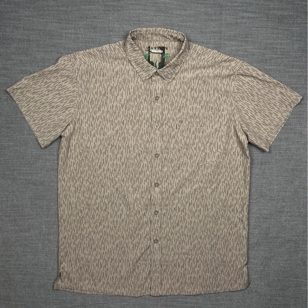 Warrior Rain Camo Shirt Mens Large Modern Camouflage Short Sleeve Tactical